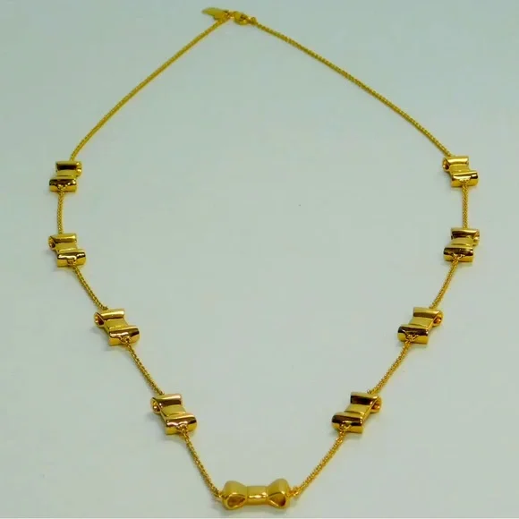 EUC Kate Spade Take a Bow Gold Plated Necklace. 32”No flaws or scratches. - Picture 3 of 4